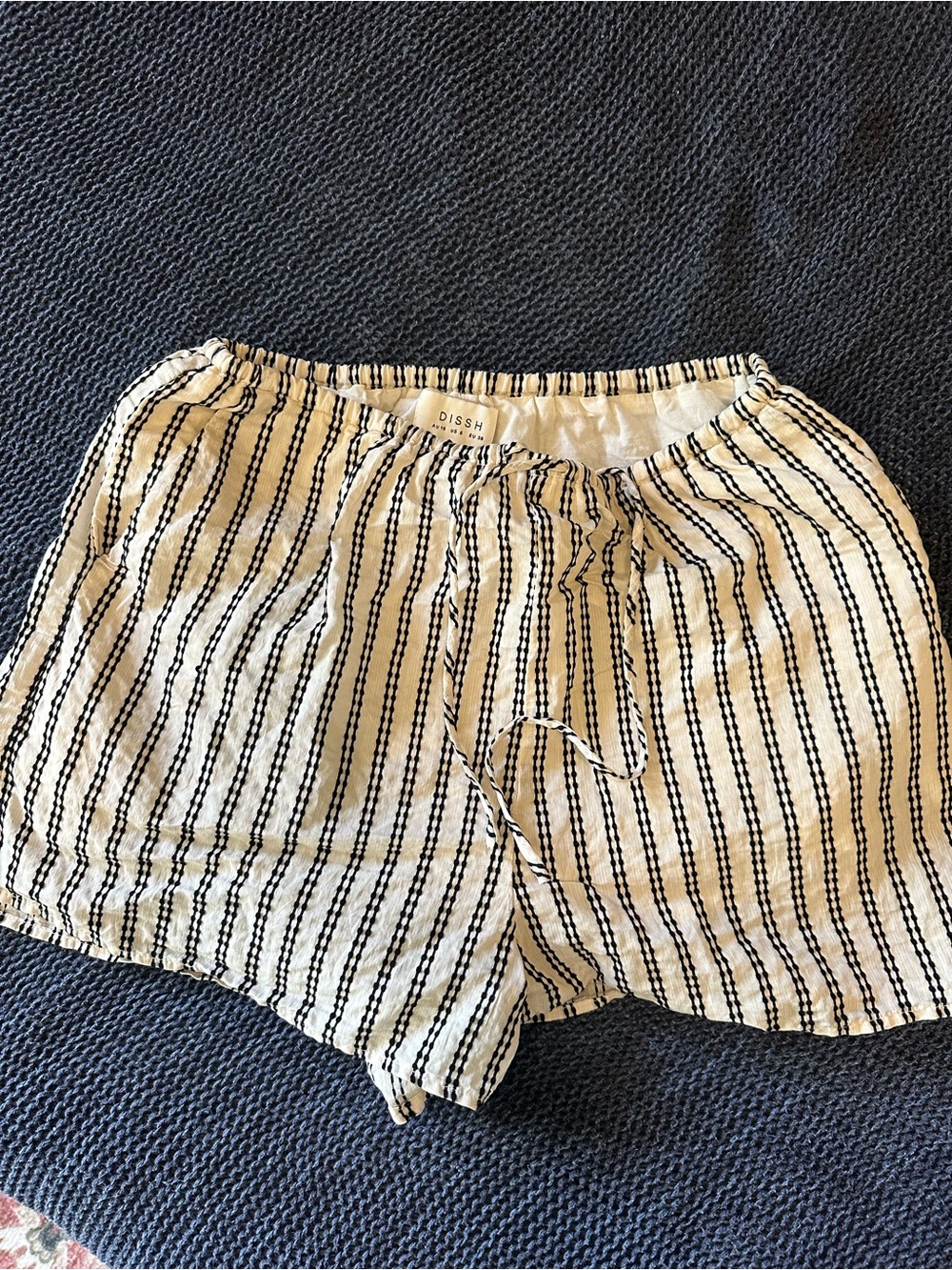 DISSH Striped Linen Shorts